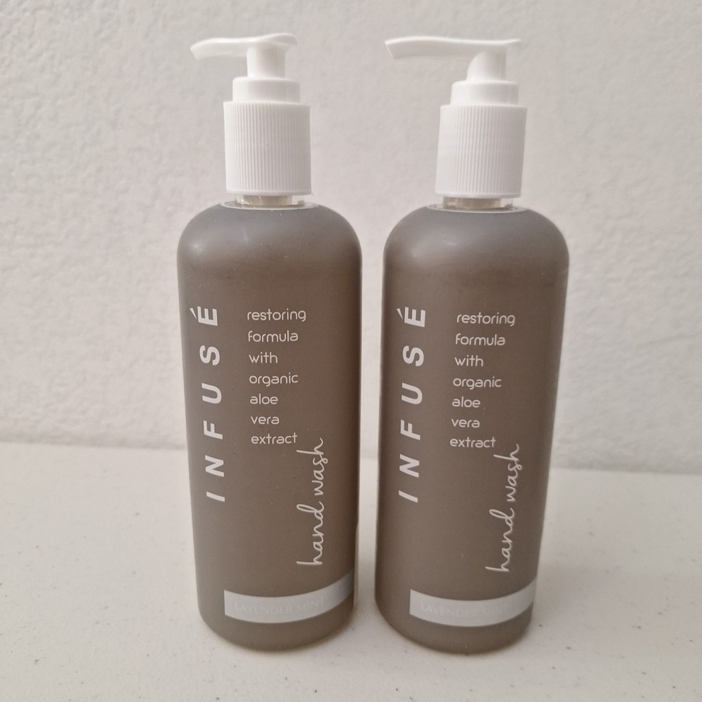 Infusé Lavender Mint Hand Wash Soap With Dispenser Acquavera 400 ml Each, 2 Set